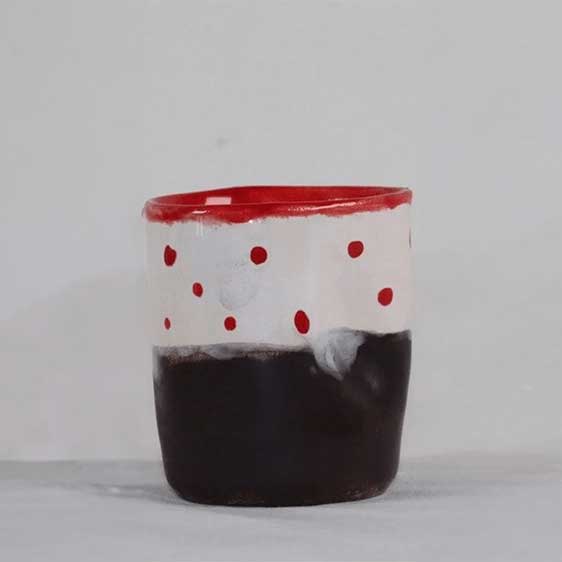 Tasarım Benekli Seramik Mug Bardak